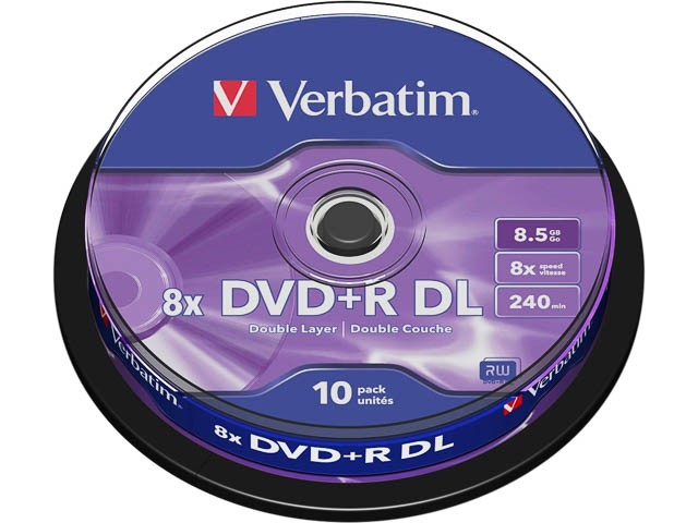 DISK DVD +R DL 8.5 GB VERBATIM (10)