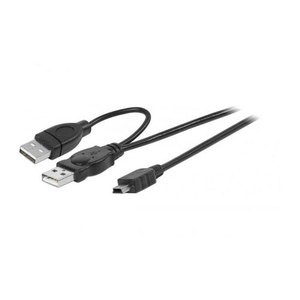CABLE USB MINI M -> 2 X USB M ALIM HD