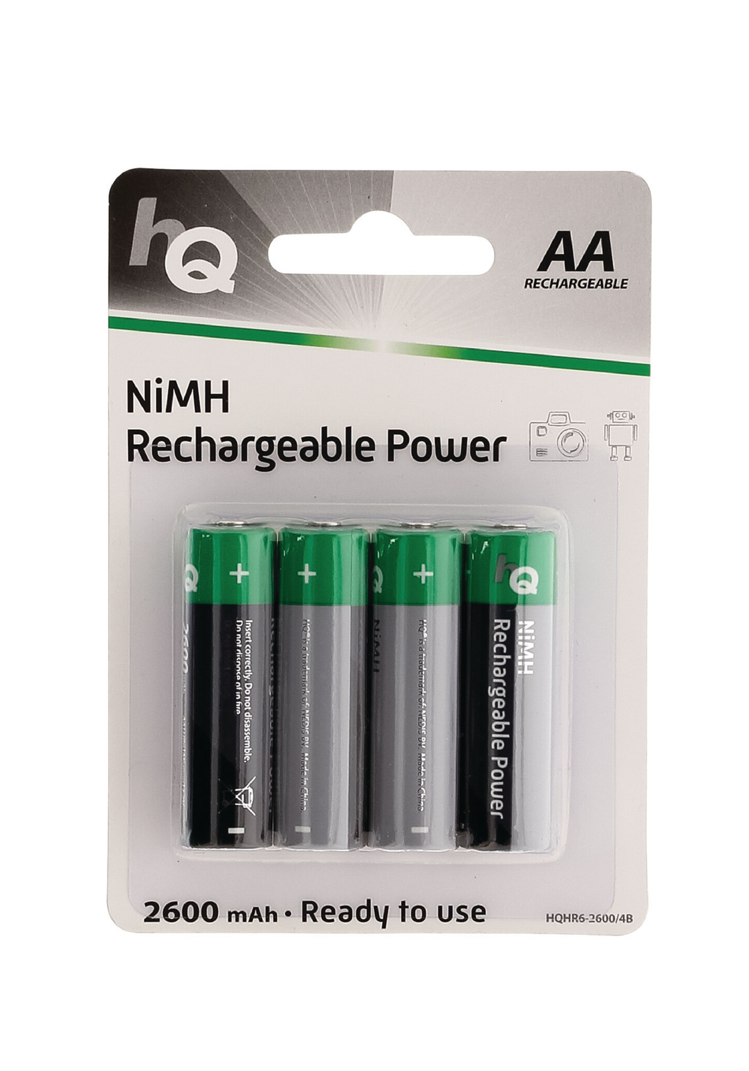 PILE RECHARGEABLE HQP AA 2600 MAH/4